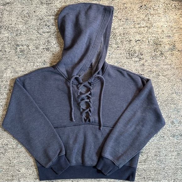 FREE PEOPLE Believe It Lace-Up Hoodie - Picture 2 of 6